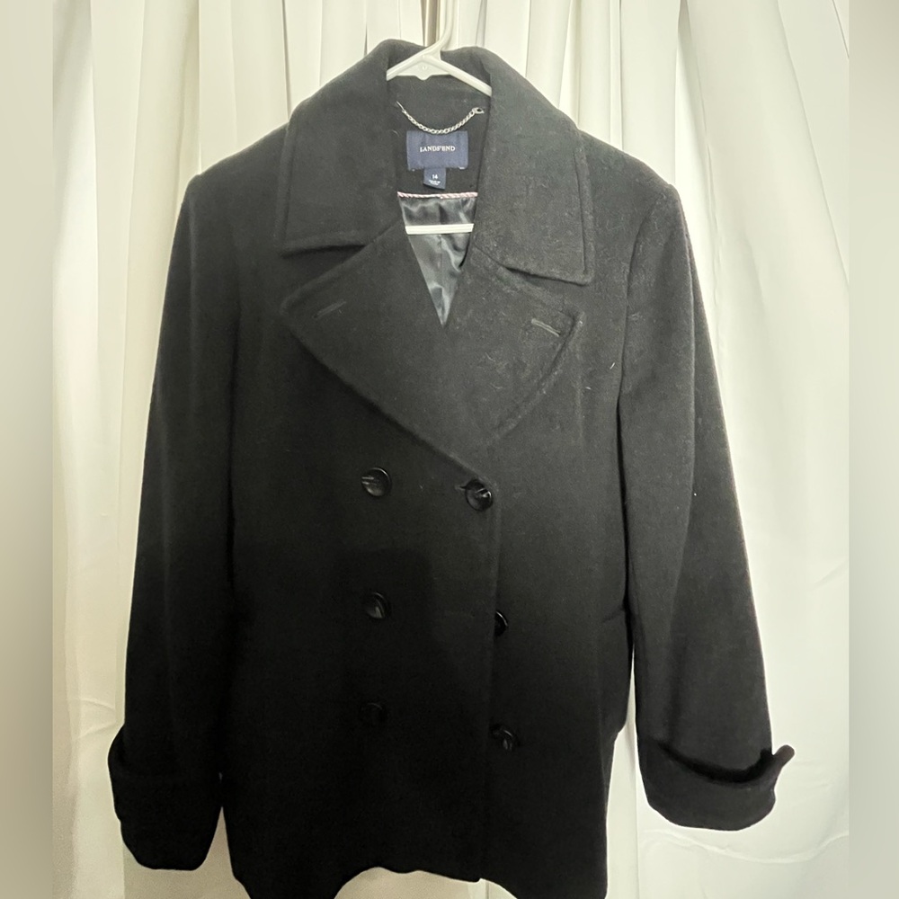 Lands’end women’s peacoat size 14